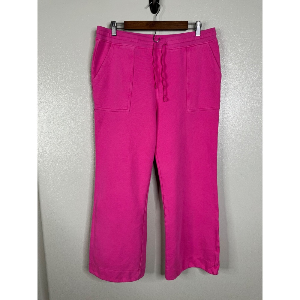 Raquel Allegra Pink Wide Leg Sweatpants Cotton French Terry Made in USA Size 3